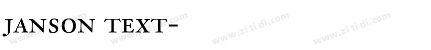 janson text字体转换